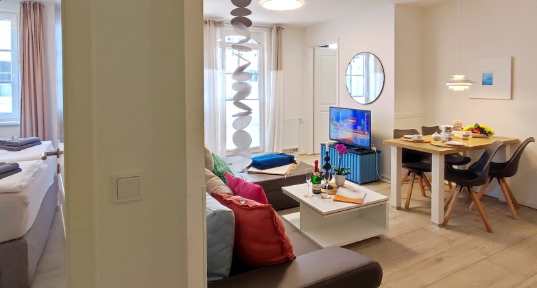 Wohnbereich Haus Meeresblick Baabe Fewo Gezeiten A 1.01 Ref. 133558