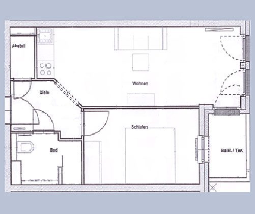 Grundriss der Wohnung  (Nordstern A 1.16 Ref. 238939)