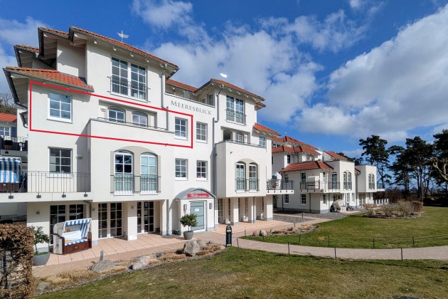 Lage im Haus Meeresblick und Südbalkon FeWo Strandhafer A 2.03 Ref. 249063