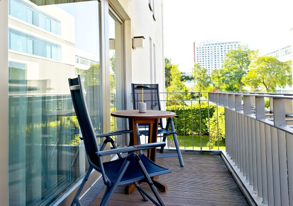 Warnemünde Ferienwohnung Koralle Balkon