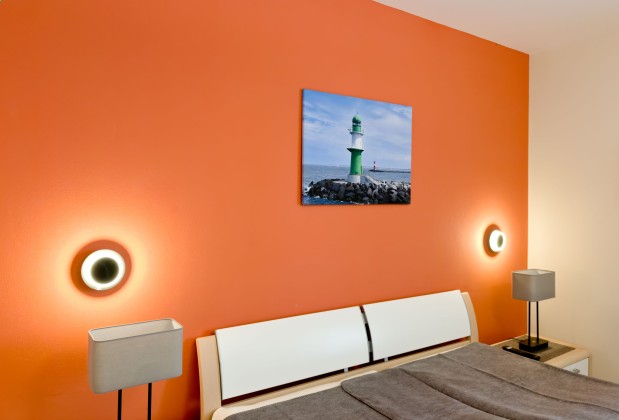 Warnemünde Ferienwohnung Koralle Schlafzimmer