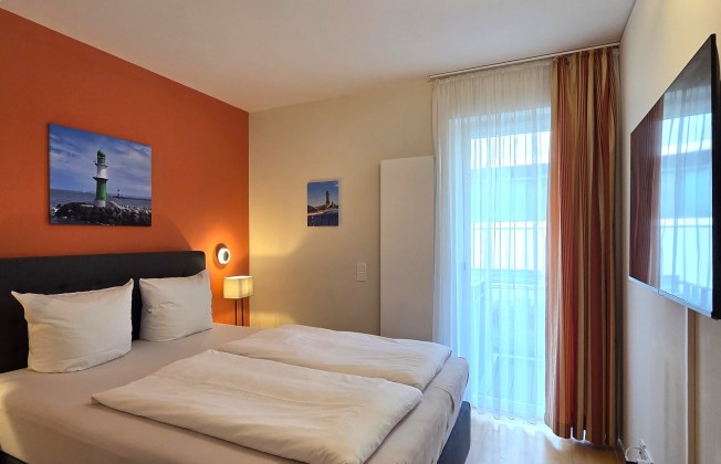 Ferienwohnung Koralle - Schlafzimmer Ansicht 1