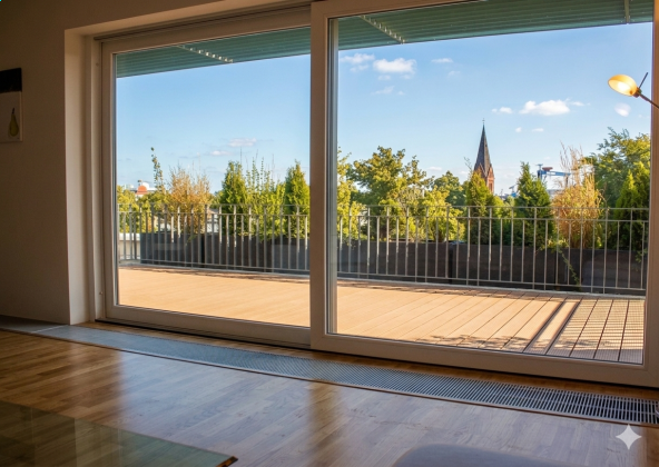 Blick aus Wohnzimmer