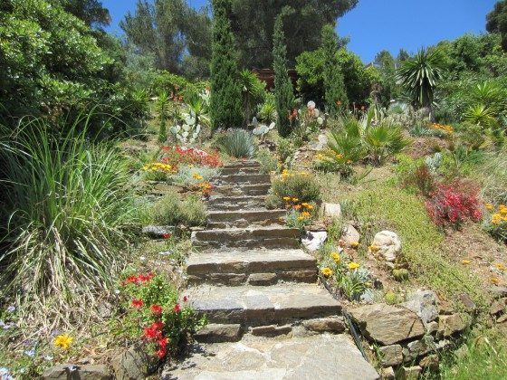 Treppe zu den Bungalows