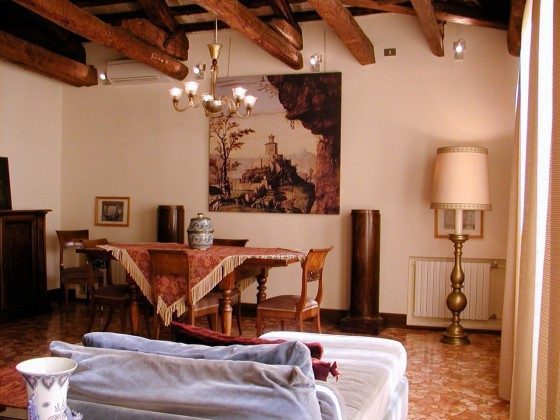 Wohnzimmer Venezianische Ferienwohnung 