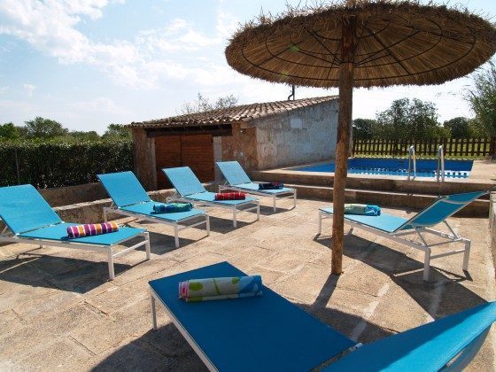Spanien Mallorca Campos Ferienhaus Ref. 2455-100 Terrasse am Pool
